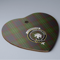 Clan Cunningham Hunting Modern Tartan Crest Heart Ceramic Ornament TC50 Cunningham Hunting Modern Tartan Tartan Christmas