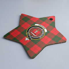 Clan Erskine Modern Tartan Crest Star Ceramic Ornament UV71 Erskine Modern Tartan Tartan Christmas