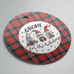 Clan MacDuff Modern Tartan Tartan Crest Gnome Round Ceramic Ornament MO59 MacDuff Modern Tartan Tartan Christmas