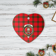 Clan MacNab Modern Tartan Crest Heart Ceramic Ornament ST63 MacNab Modern Tartan Tartan Christmas