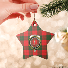 Clan Erskine Modern Tartan Crest Star Ceramic Ornament UV71 Erskine Modern Tartan Tartan Christmas