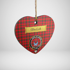 Clan MacColl Modern Tartan Crest Heart Ceramic Ornament FC78 MacColl Modern Tartan Tartan Christmas