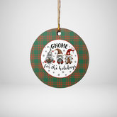 Clan Menzies Green Ancient Tartan Tartan Crest Gnome Round Ceramic Ornament BC53 Menzies Green Ancient Tartan Tartan Christmas