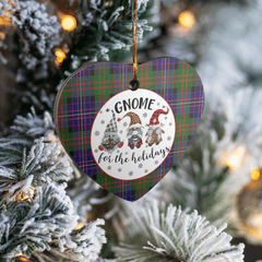 Clan Chalmer Tartan Tartan Crest Gnome Heart Ceramic Ornament QI52 Chalmer Tartan Tartan Christmas