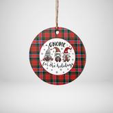Clan MacDuff Modern Tartan Tartan Crest Gnome Round Ceramic Ornament MO59 MacDuff Modern Tartan Tartan Christmas