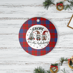 Clan Witherspoon Tartan Tartan Crest Gnome Round Ceramic Ornament PY73 Witherspoon Tartan Tartan Christmas