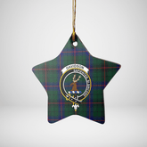 Clan Davidson Modern Tartan Crest Star Ceramic Ornament BD67 Davidson Modern Tartan Tartan Christmas