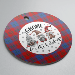 Clan Witherspoon Tartan Tartan Crest Gnome Round Ceramic Ornament PY73 Witherspoon Tartan Tartan Christmas