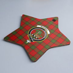 Clan Maxwell Tartan Crest Star Ceramic Ornament TE57 Maxwell Tartan Tartan Christmas
