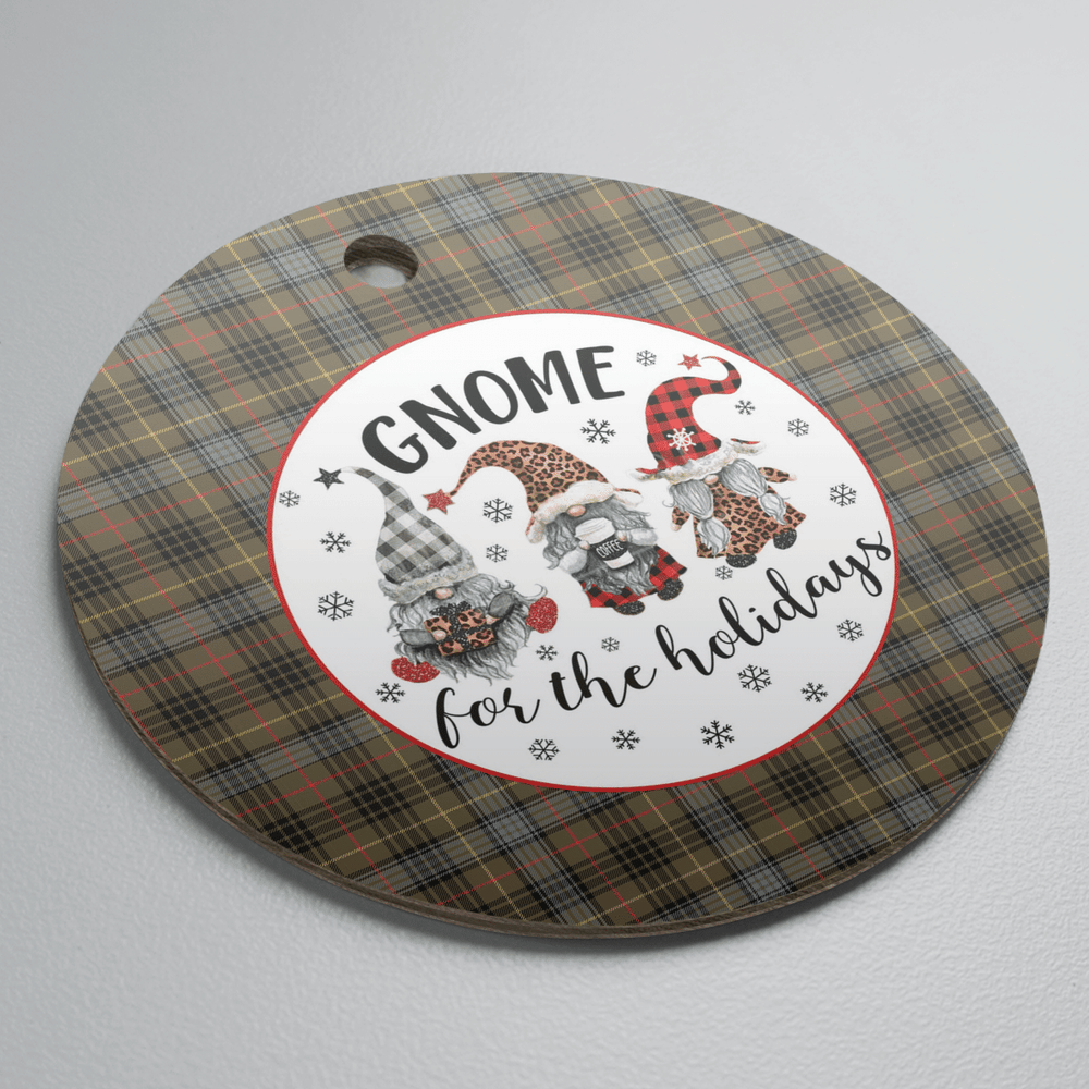 Clan Stewart Hunting Weathered Tartan Tartan Crest Gnome Round Ceramic Ornament KK43 Stewart Hunting Weathered Tartan Tartan Christmas