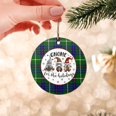 Clan MacIntyre Hunting Modern Tartan Tartan Crest Gnome Round Ceramic Ornament CL98 MacIntyre Hunting Modern Tartan Tartan Christmas