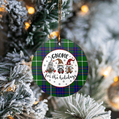 Clan MacIntyre Hunting Modern Tartan Tartan Crest Gnome Round Ceramic Ornament CL98 MacIntyre Hunting Modern Tartan Tartan Christmas