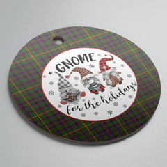 Clan Hall Tartan Tartan Crest Gnome Round Ceramic Ornament XS76 Hall Tartan Tartan Christmas