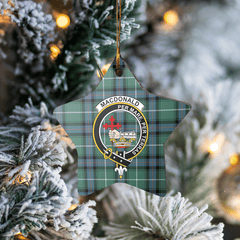 Clan MacDonald of the Isles Hunting Ancient Tartan Crest Star Ceramic Ornament KC37 MacDonald of the Isles Hunting Ancient Tartan Tartan Christmas