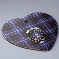 Clan Dunlop Modern Tartan Crest Heart Ceramic Ornament DK46 Dunlop Modern Tartan Tartan Christmas