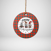 Clan Sinclair Ancient Tartan Tartan Crest Gnome Round Ceramic Ornament MZ19 Sinclair Ancient Tartan Tartan Christmas