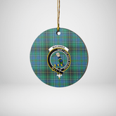 Clan MacInnes Ancient Tartan Crest Round Ceramic Ornament GB78 MacInnes Ancient Tartan Tartan Christmas