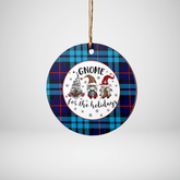 Clan MacCorquodale Tartan Tartan Crest Gnome Round Ceramic Ornament EP48 MacCorquodale Tartan Tartan Christmas