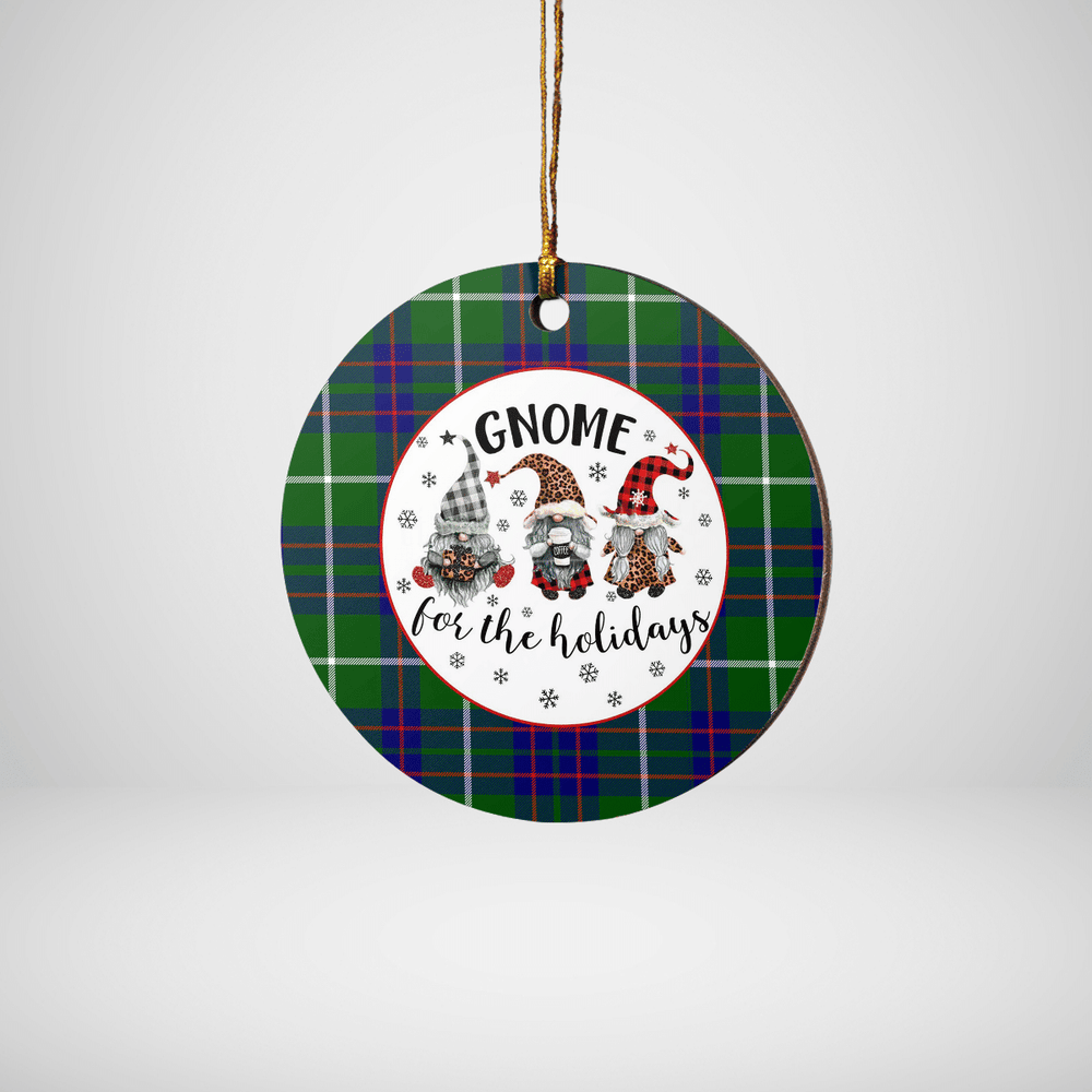 Clan MacIntyre Hunting Modern Tartan Tartan Crest Gnome Round Ceramic Ornament CL98 MacIntyre Hunting Modern Tartan Tartan Christmas