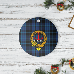 Clan Clark 2 Tartan Crest Round Ceramic Ornament SI21 Clark 2 Tartan Tartan Christmas
