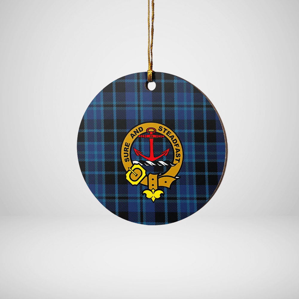 Clan Clark 2 Tartan Crest Round Ceramic Ornament SI21 Clark 2 Tartan Tartan Christmas