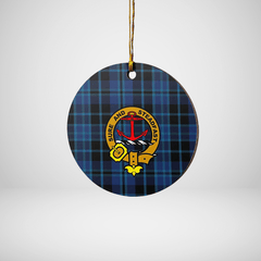 Clan Clark 2 Tartan Crest Round Ceramic Ornament SI21 Clark 2 Tartan Tartan Christmas