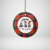 Clan Nicolson Ancient Tartan Tartan Crest Gnome Round Ceramic Ornament PB13 Nicolson Ancient Tartan Tartan Christmas