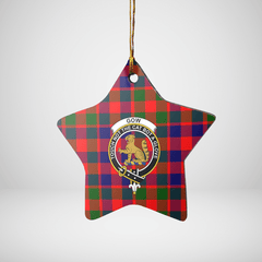 Clan Gow Modern Tartan Crest Star Ceramic Ornament OU10 Gow Modern Tartan Tartan Christmas