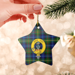 Clan Smith Modern Tartan Crest Star Ceramic Ornament VE62 Smith Modern Tartan Tartan Christmas