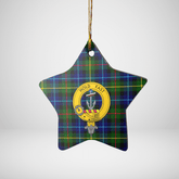 Clan Smith Modern Tartan Crest Star Ceramic Ornament VE62 Smith Modern Tartan Tartan Christmas