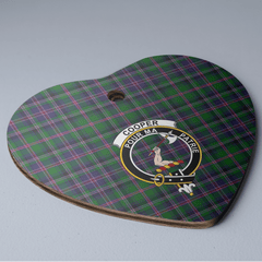 Clan Cooper Modern Tartan Crest Heart Ceramic Ornament ZR90 Cooper Modern Tartan Tartan Christmas
