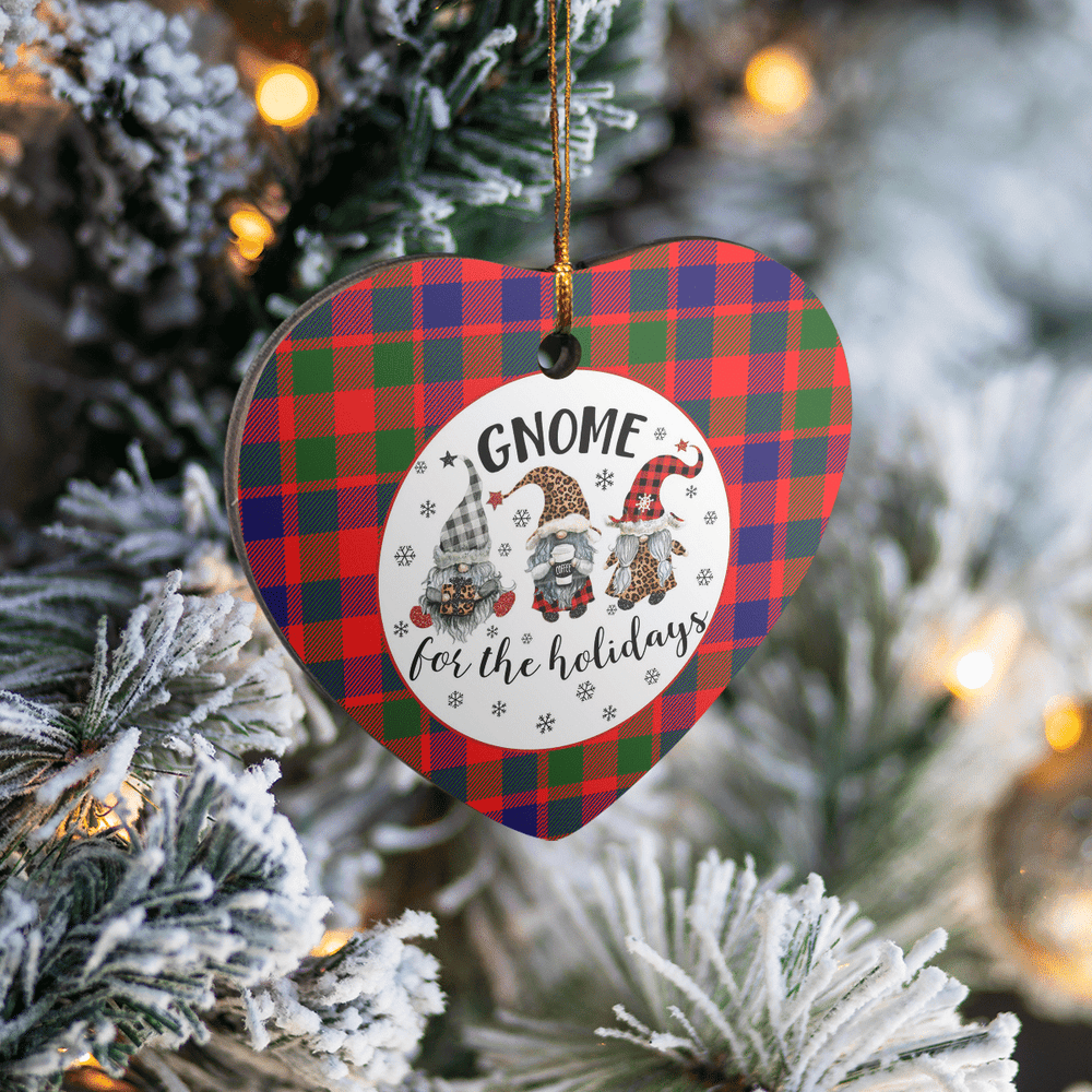 Clan Gow Modern Tartan Tartan Crest Gnome Heart Ceramic Ornament SF99 Gow Modern Tartan Tartan Christmas