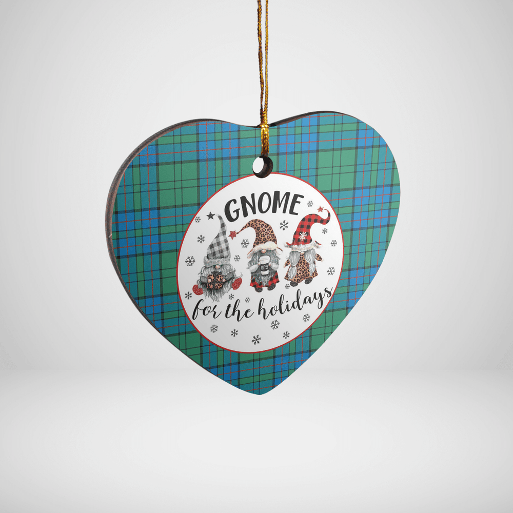 Clan Lockhart Tartan Tartan Crest Gnome Heart Ceramic Ornament DY31 Lockhart Tartan Tartan Christmas