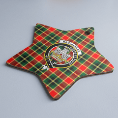 Clan MacLachlan Hunting Modern Tartan Crest Star Ceramic Ornament DV82 MacLachlan Hunting Modern Tartan Tartan Christmas