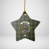 Clan Davidson Tulloch Dress Tartan Crest Star Ceramic Ornament DT17 Davidson Tulloch Dress Tartan Tartan Christmas