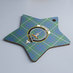 Clan MacIntyre Hunting Ancient Tartan Crest Star Ceramic Ornament FE73 MacIntyre Hunting Ancient Tartan Tartan Christmas
