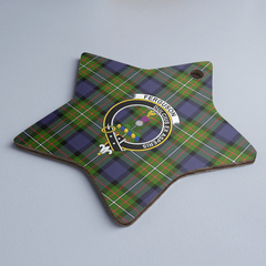 Clan Fergusson Modern Tartan Crest Star Ceramic Ornament CY32 Fergusson Modern Tartan Tartan Christmas