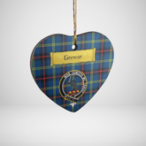 Clan Grewar Tartan Crest Heart Ceramic Ornament AR81 Grewar Tartan Tartan Christmas