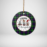 Clan Sutherland Modern Tartan Tartan Crest Gnome Round Ceramic Ornament BM80 Sutherland Modern Tartan Tartan Christmas