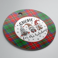 Clan MacCulloch Tartan Tartan Crest Gnome Round Ceramic Ornament CF43 MacCulloch Tartan Tartan Christmas