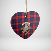 Clan MacLachlan Modern Tartan Crest Heart Ceramic Ornament GU52 MacLachlan Modern Tartan Tartan Christmas