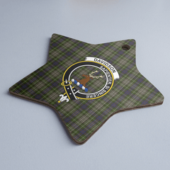 Clan Davidson Tulloch Dress Tartan Crest Star Ceramic Ornament DT17 Davidson Tulloch Dress Tartan Tartan Christmas