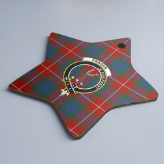Clan Fraser Ancient Tartan Crest Star Ceramic Ornament LW94 Fraser Ancient Tartan Tartan Christmas