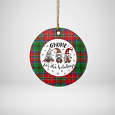 Clan MacCulloch Tartan Tartan Crest Gnome Round Ceramic Ornament CF43 MacCulloch Tartan Tartan Christmas