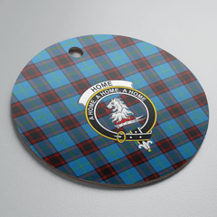 Clan Home Ancient Tartan Crest Round Ceramic Ornament CJ78 Home Ancient Tartan Tartan Christmas