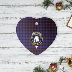 Clan Horsburgh Tartan Crest Heart Ceramic Ornament OU70 Horsburgh Tartan Tartan Christmas