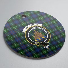 Clan MacKenzie Modern Tartan Crest Round Ceramic Ornament TK30 MacKenzie Modern Tartan Tartan Christmas