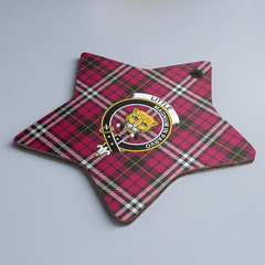 Clan Little Tartan Crest Star Ceramic Ornament XO22 Little Tartan Tartan Christmas