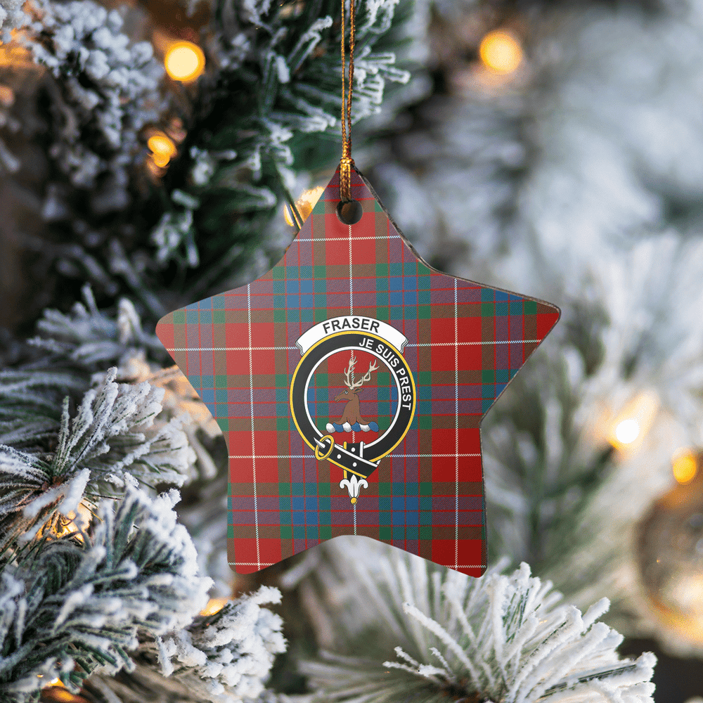 Clan Fraser Ancient Tartan Crest Star Ceramic Ornament LW94 Fraser Ancient Tartan Tartan Christmas