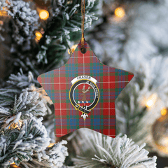 Clan Fraser Ancient Tartan Crest Star Ceramic Ornament LW94 Fraser Ancient Tartan Tartan Christmas